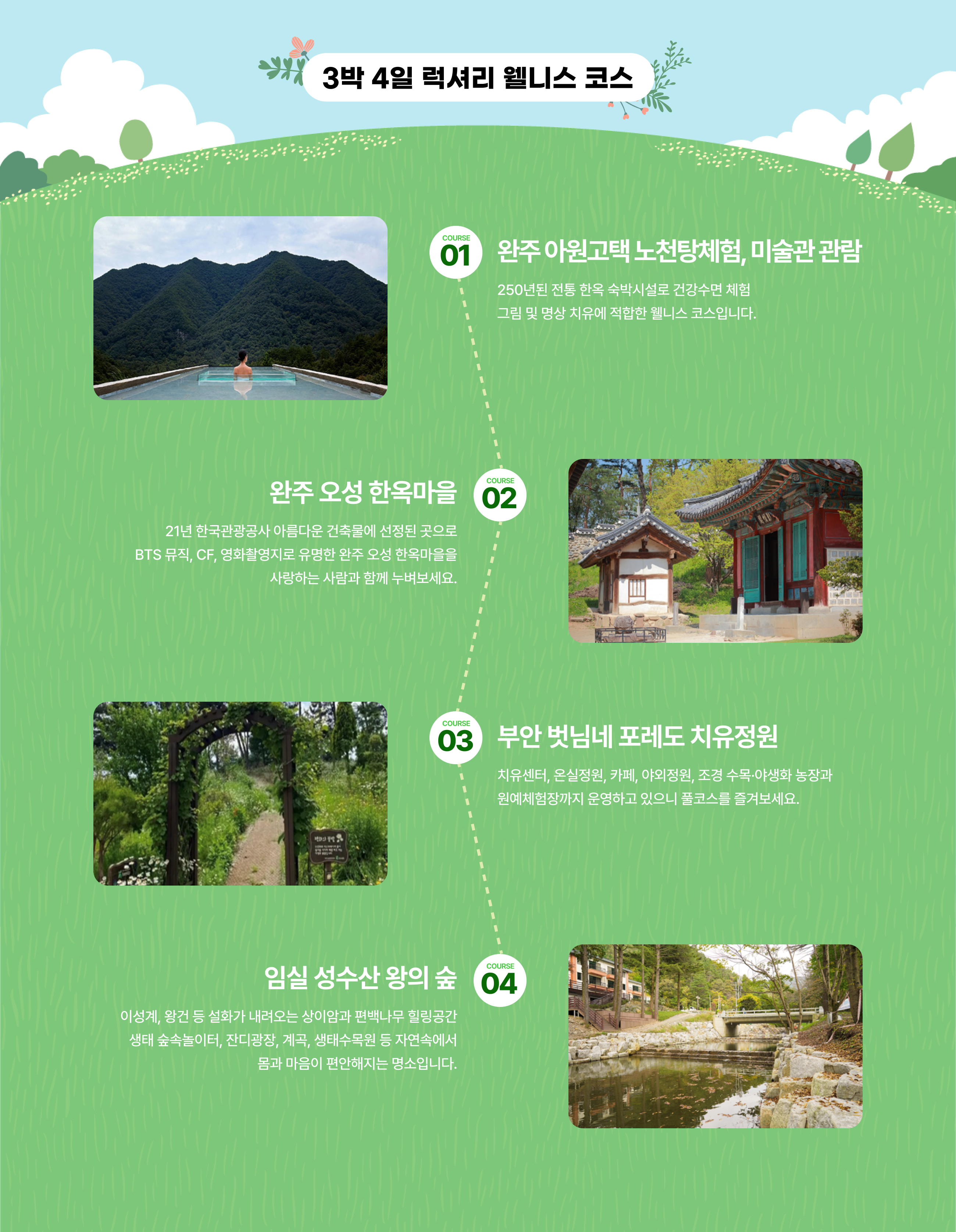 3박 4일 럭셔리 웰니스 코스